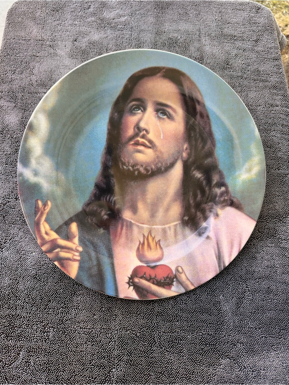 Vintage Gibson Sacred Heart of Jesus 10.5” Plate